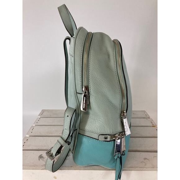 MICHAEL KORS, LARGE PEBBLED LEATHER BLUE BACKPACK WITH TAGS - Picture 3 of 16